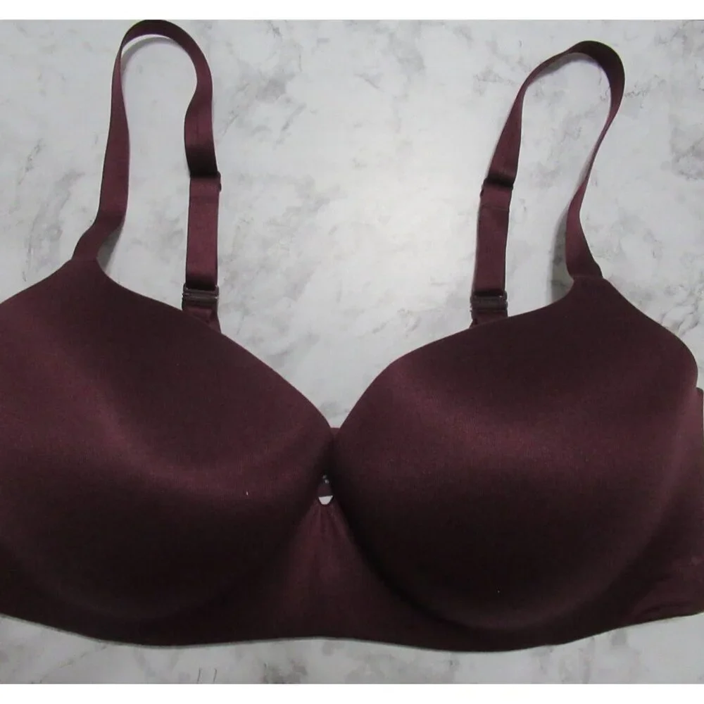 Tommy John‎ Bra 38DD Purple Second Skin Lightly Lined Underwire Back Closure